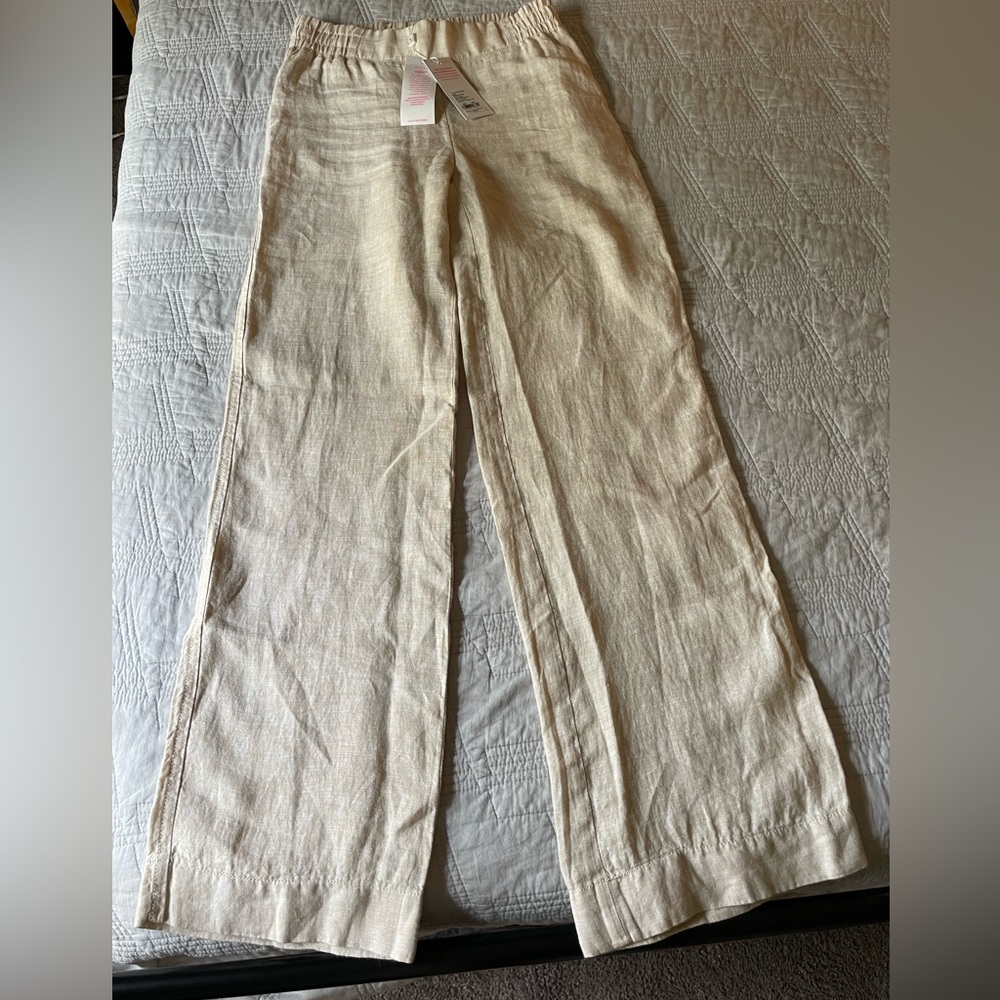 Lilly Pulitzer Cream Wide-Leg Pants